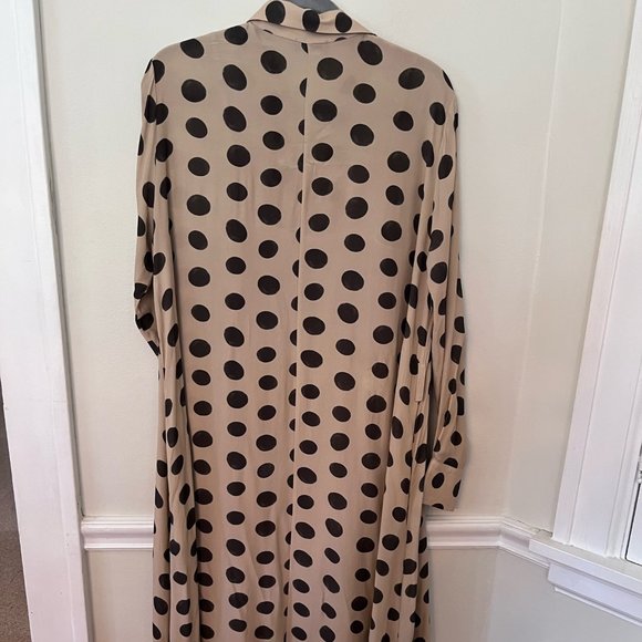 Size 10 Brown Polka Dot Ottodame Dress (Made in Italy!) - Picture 2 of 4